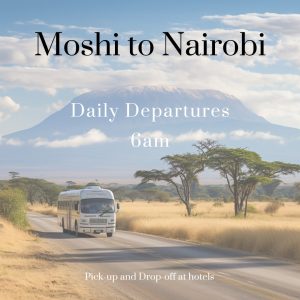 bus traveling from moshi to arusha
