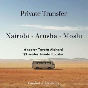 Private transfer from Nairobi to Arusha and back